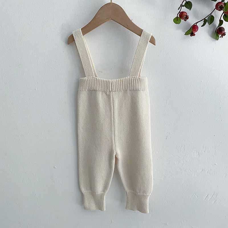 -ベビー ニット サスペンダー サロペット パンツ【mh0001336】 - mamahalo shop - サロペットパンツ・サスペンダーパンツ -  べビー服 - 子供服 - 男の子 - 女の子