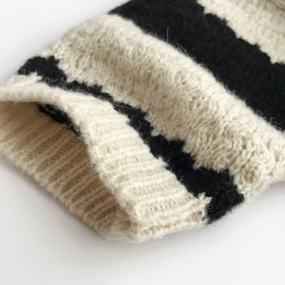 -キッズ ニット ボーダー ルーズ カーディガン トップス - mamahalo shop - カーディガン・パーカー -  べビー服 - 子供服 - 男の子 - 女の子