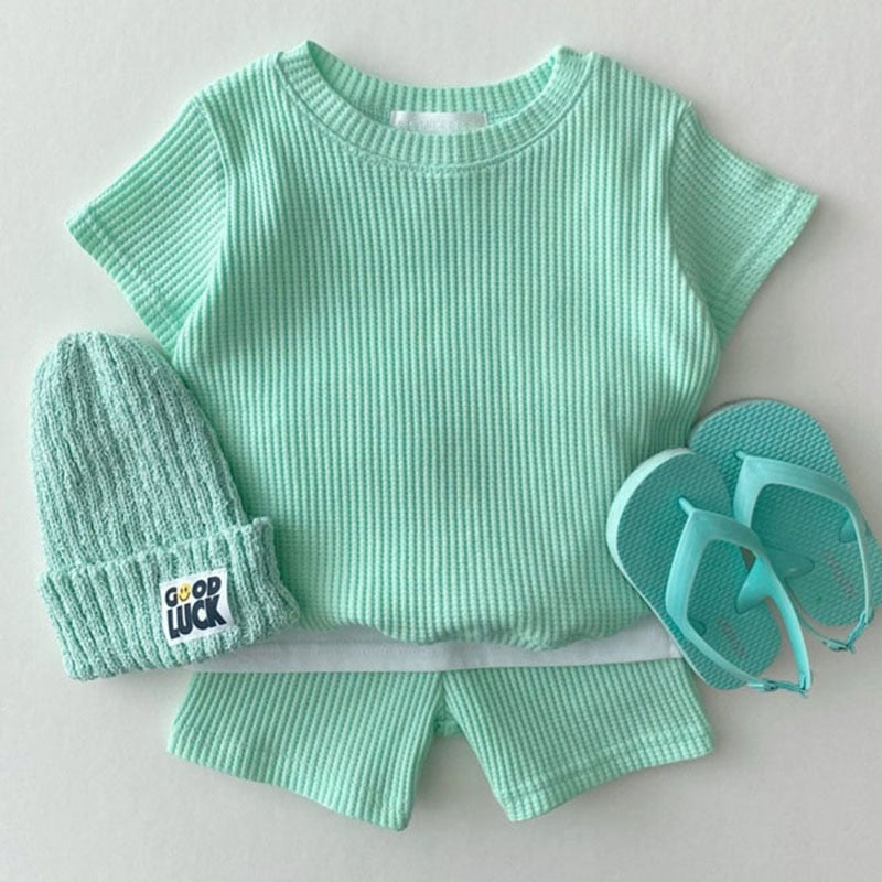 -ベビー セットアップ 半袖 Tシャツ パンツ - mamahalo shop - 半袖セットアップ -  べビー服 - 子供服 - 男の子 - 女の子