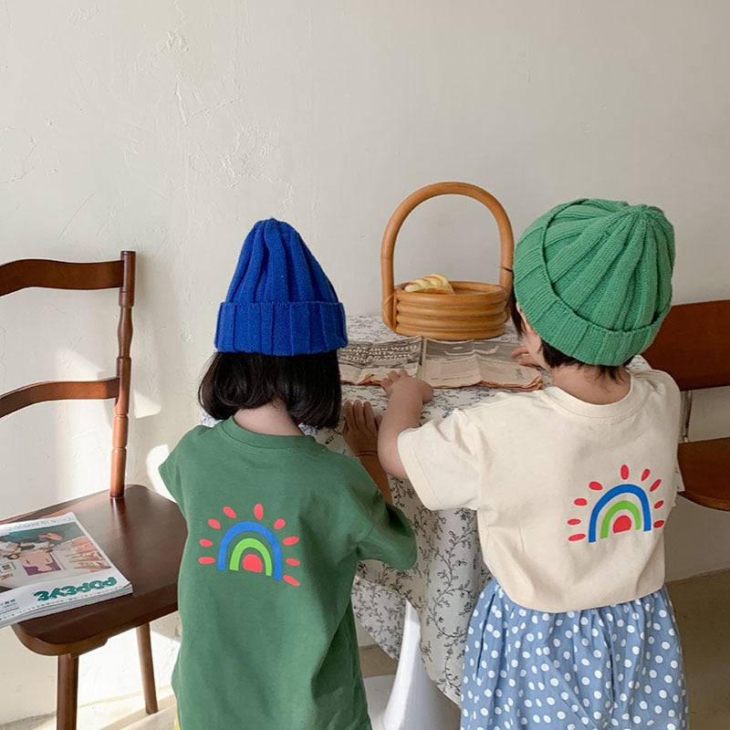 -# キッズ レインボー 虹 プリント 半袖 Tシャツ トップス【mh0001904】 - mamahalo shop - 半袖Tシャツ -  べビー服 - 子供服 - 男の子 - 女の子