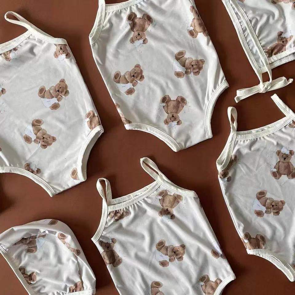 -ベビー 水着 くま ベア ワンピース 帽子 セット スイムウェア【mh0000847】 - mamahalo shop - ベビー用水着 -  べビー服 - 子供服 - 男の子 - 女の子