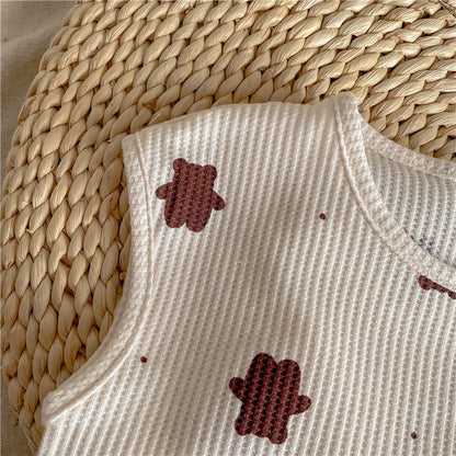 -キッズ くま セットアップ【mh0000448】 - mamahalo shop - ノースリーブセットアップ -  べビー服 - 子供服 - 男の子 - 女の子