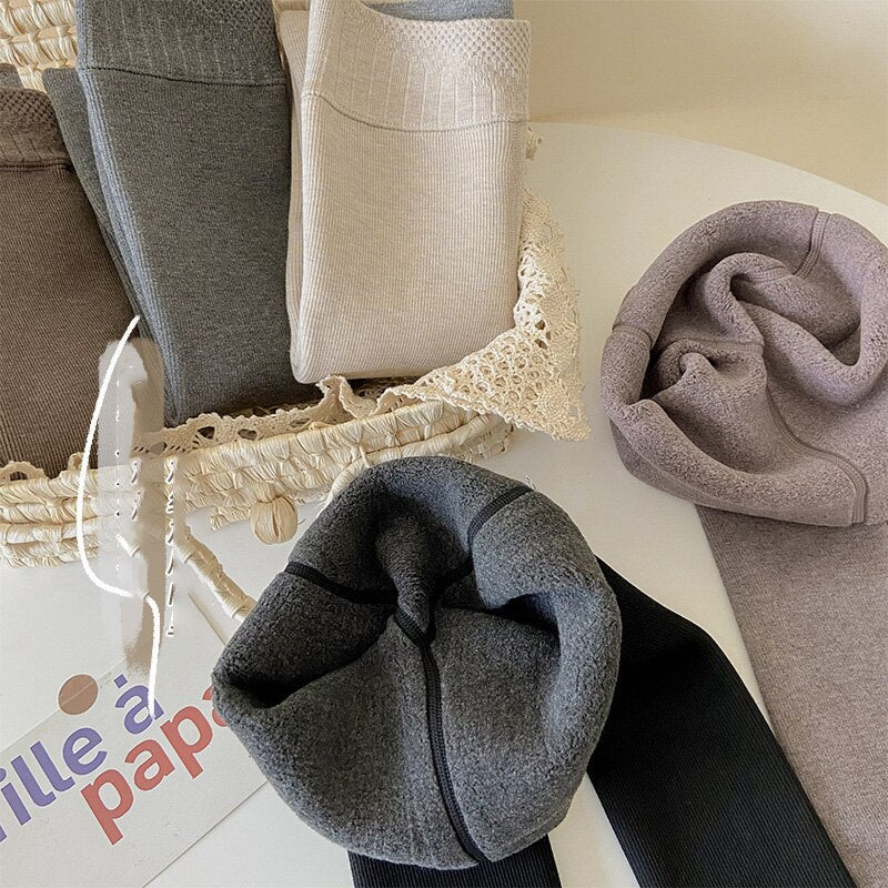 -キッズ ジュニア 裏起毛 厚手 レギンス タイツ - mamahalo shop - レギンスパンツ -  べビー服 - 子供服 - 男の子 - 女の子