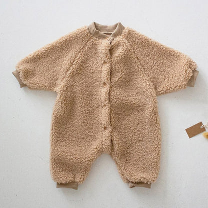 -ベビー くま 耳帽子 もこもこ ジャンプスーツ セット - mamahalo shop - アウタージャンプスーツ -  べビー服 - 子供服 - 男の子 - 女の子