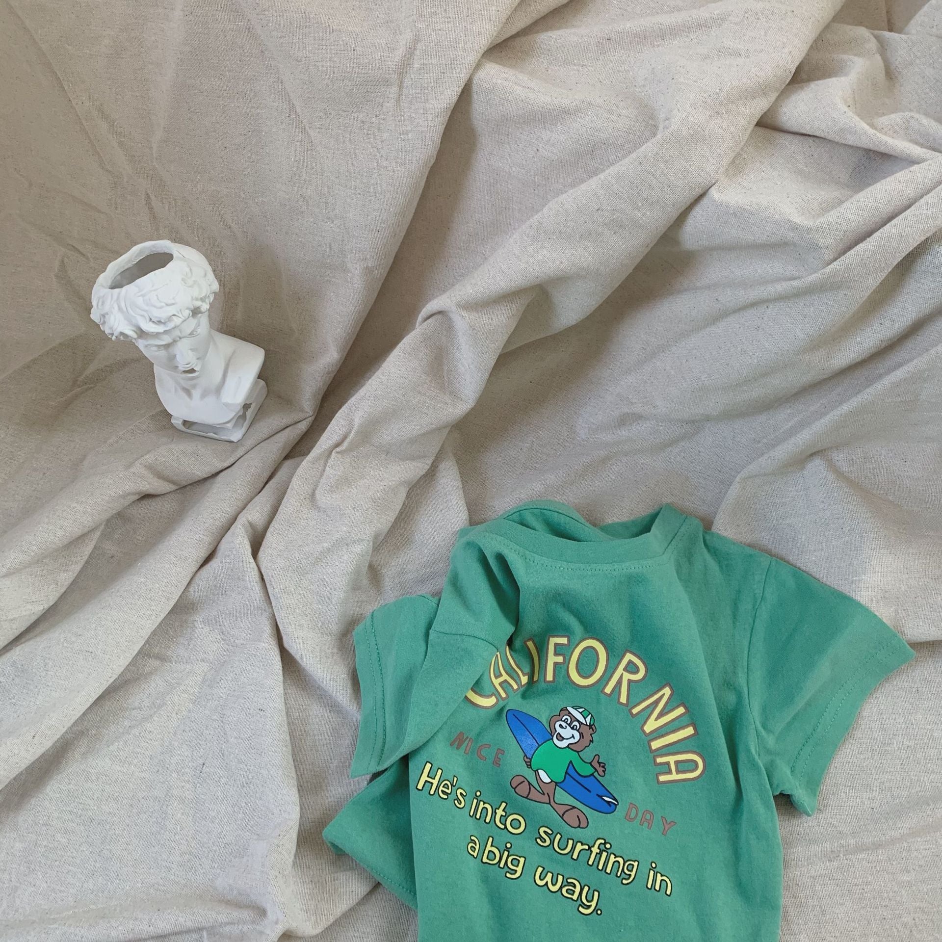 -☺︎ キッズ くま ベア プリント 半袖 Tシャツ トップス - mamahalo shop - 半袖Tシャツ -  べビー服 - 子供服 - 男の子 - 女の子