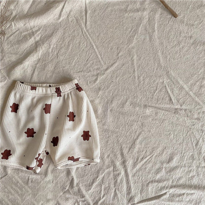 -キッズ くま セットアップ【mh0000448】 - mamahalo shop - ノースリーブセットアップ -  べビー服 - 子供服 - 男の子 - 女の子