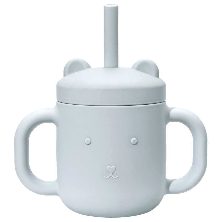 -シリコン ストロー付き カップ コップ - mamahalo shop - ベビーキッズ食器 -  べビー服 - 子供服 - 男の子 - 女の子