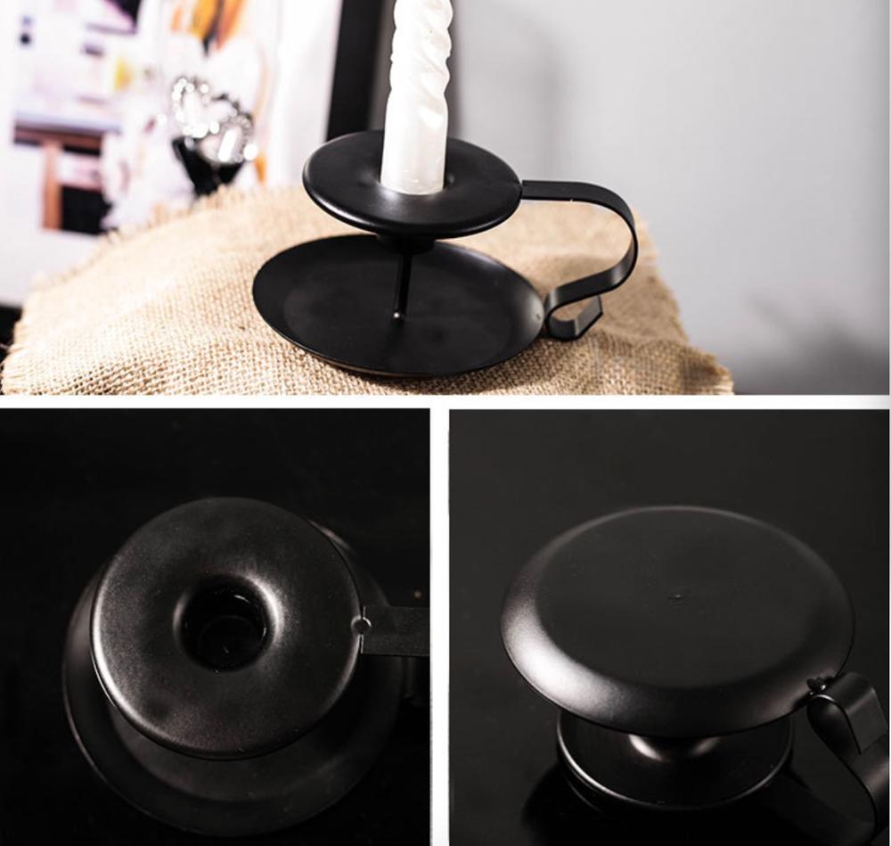 -キャンドル スティック スタンド ホルダー ブラック 燭台 ロウソク - mamahalo shop - ライト・キャンドル -  べビー服 - 子供服 - 男の子 - 女の子