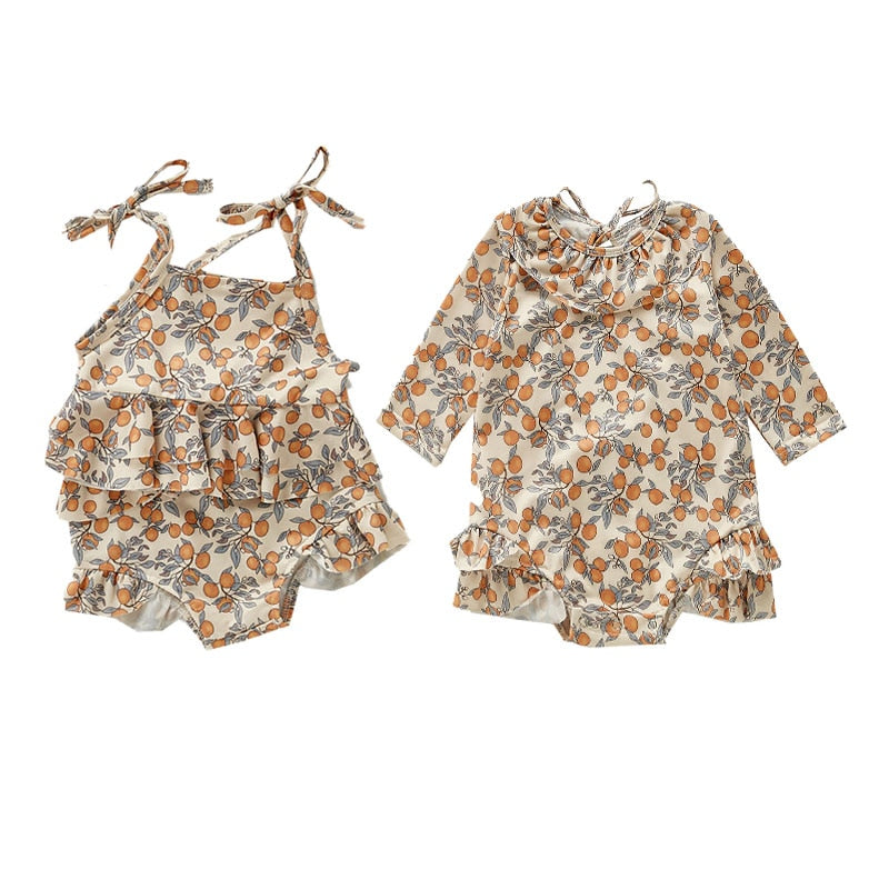 -ベビー レモン フラワー 水着 ワンピース ビキニ【mh0002858】 - mamahalo shop - ベビー用水着 -  べビー服 - 子供服 - 男の子 - 女の子