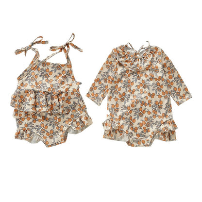 -ベビー レモン フラワー 水着 ワンピース ビキニ【mh0002858】 - mamahalo shop - ベビー用水着 -  べビー服 - 子供服 - 男の子 - 女の子