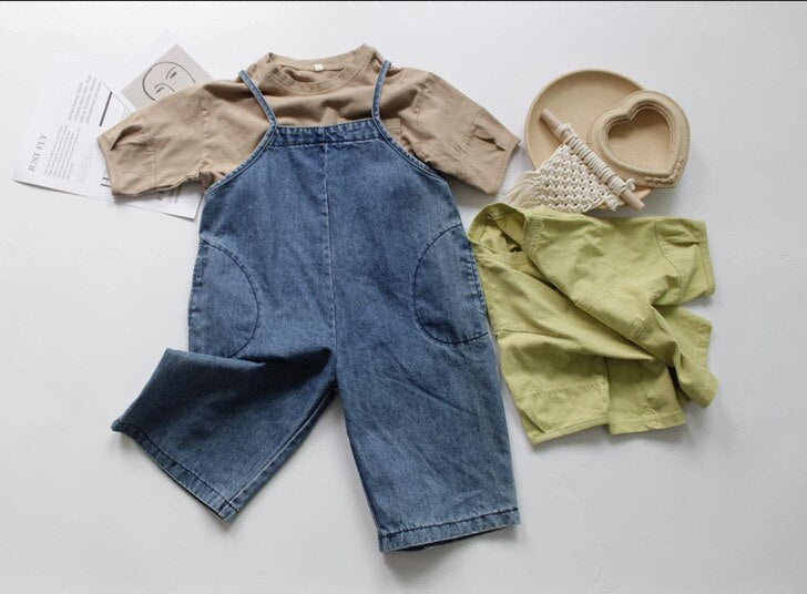 -キッズ ルーズ シンプル 半袖 Tシャツ - mamahalo shop - 半袖Tシャツ -  べビー服 - 子供服 - 男の子 - 女の子