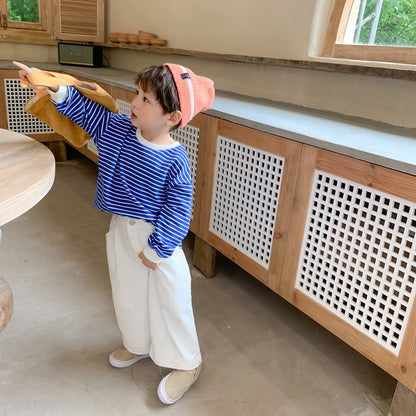 -キッズ ボーダー Tシャツ ワンピース お揃い コーデ - mamahalo shop - 長袖ワンピース -  べビー服 - 子供服 - 男の子 - 女の子