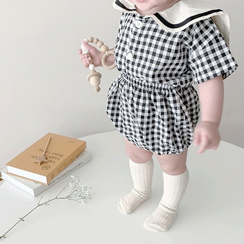 -# ベビー セーラーカラーTシャツ + ブルマ セットアップ【mh0000040】 - mamahalo shop - 半袖セットアップ -  べビー服 - 子供服 - 男の子 - 女の子