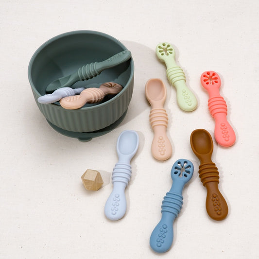 -# 2〜3本セット ベビー スプーン フォーク セット シリコン トレーニング【mh0001127】 - mamahalo shop - ベビーキッズ食器 -  べビー服 - 子供服 - 男の子 - 女の子