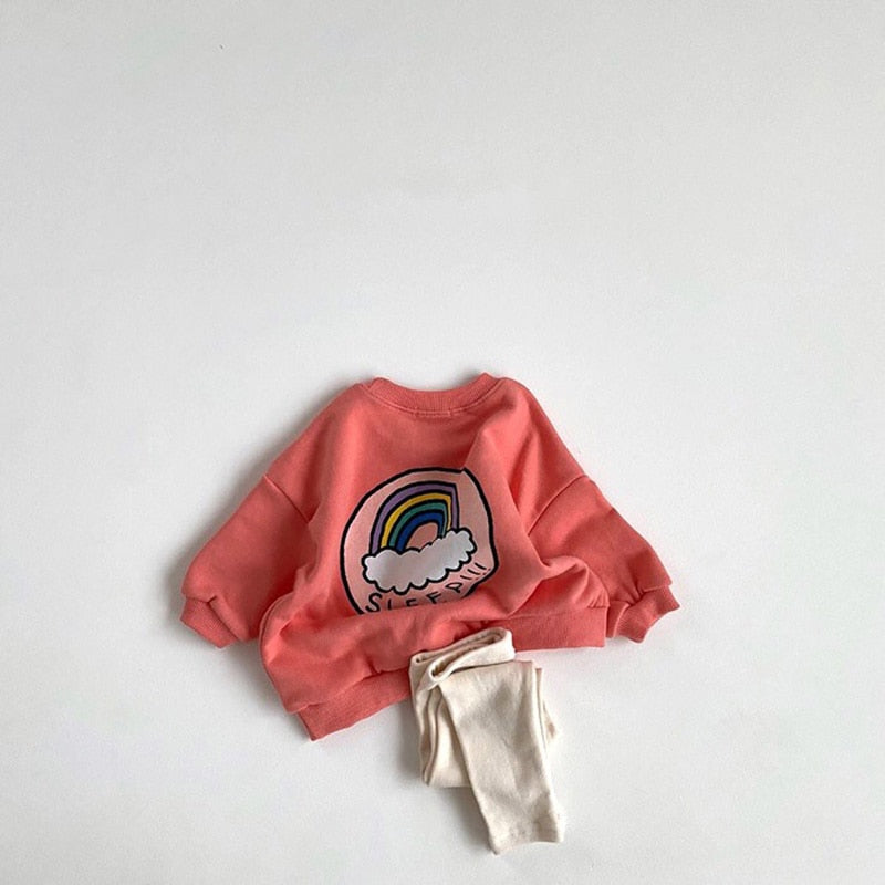 -ベビー トップス レインボー トレーナー【mh0001091】 - mamahalo shop - トレーナー・フーディ -  べビー服 - 子供服 - 男の子 - 女の子