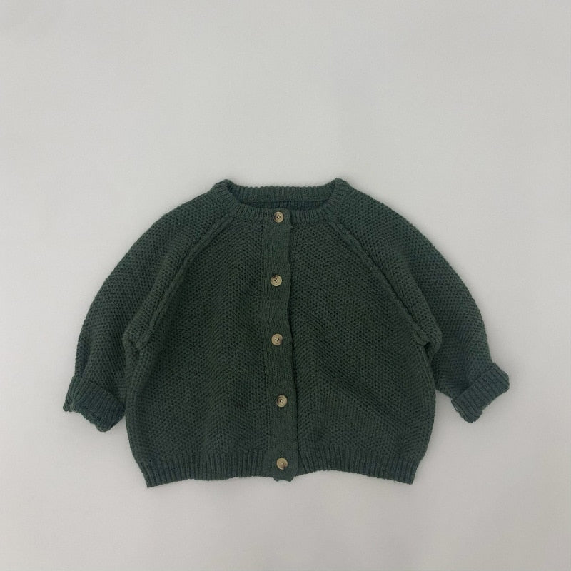 -キッズ ニット ルーズ カーディガン - mamahalo shop - カーディガン・パーカー -  べビー服 - 子供服 - 男の子 - 女の子