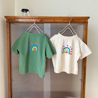 -# キッズ レインボー 虹 プリント 半袖 Tシャツ トップス【mh0001904】 - mamahalo shop - 半袖Tシャツ -  べビー服 - 子供服 - 男の子 - 女の子