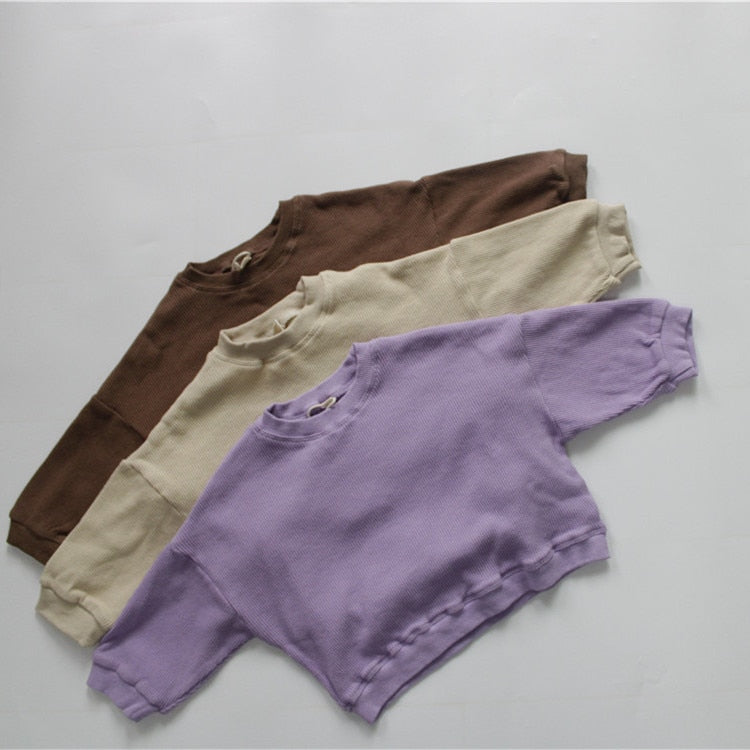 -キッズ ルーズ Tシャツ トップス - mamahalo shop - 長袖Tシャツ -  べビー服 - 子供服 - 男の子 - 女の子