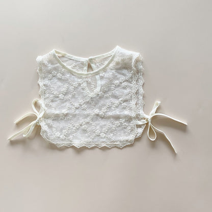 -ベビー レース 刺繍 ビブベスト - mamahalo shop - ベスト -  べビー服 - 子供服 - 男の子 - 女の子