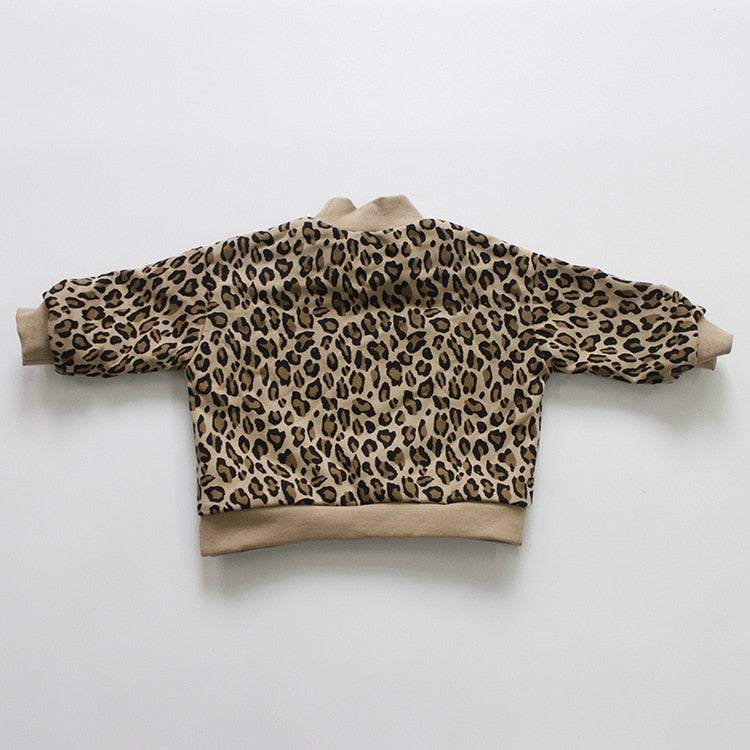 -キッズ レオパード 裏起毛 スウェット トレーナー - mamahalo shop - トレーナー・フーディ -  べビー服 - 子供服 - 男の子 - 女の子