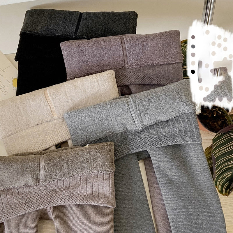 -キッズ ジュニア 裏起毛 厚手 レギンス タイツ - mamahalo shop - レギンスパンツ -  べビー服 - 子供服 - 男の子 - 女の子