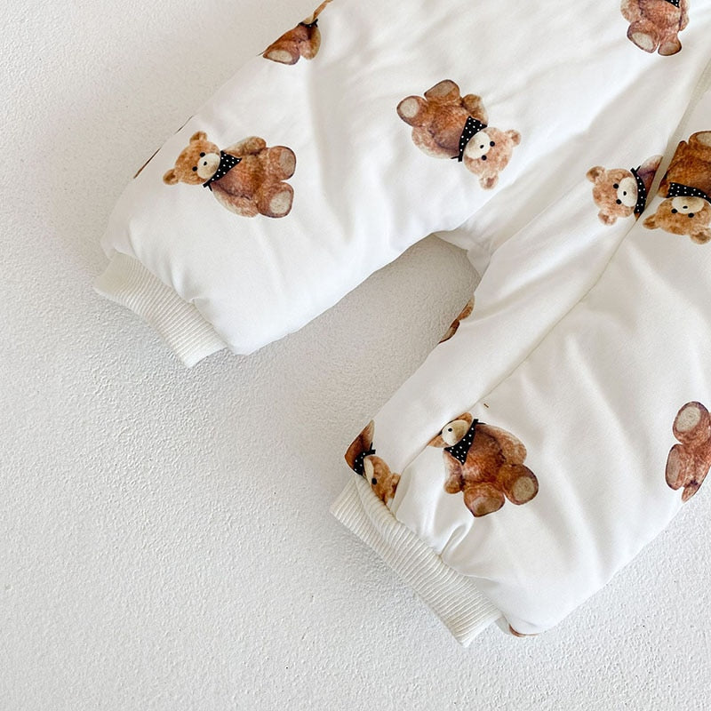 -ベビー くま ベア フーディ アウター ジャンプスーツ - mamahalo shop - アウタージャンプスーツ -  べビー服 - 子供服 - 男の子 - 女の子