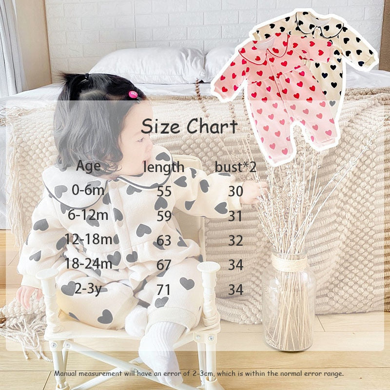 -ベビー ハート フリース アウター ジャンプスーツ【mh0001664】 - mamahalo shop - アウタージャンプスーツ -  べビー服 - 子供服 - 男の子 - 女の子