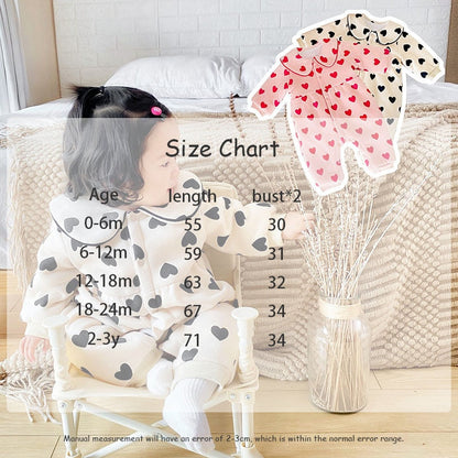 -ベビー ハート フリース アウター ジャンプスーツ【mh0001664】 - mamahalo shop - アウタージャンプスーツ -  べビー服 - 子供服 - 男の子 - 女の子