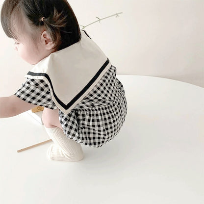 -# ベビー セーラーカラーTシャツ + ブルマ セットアップ【mh0000040】 - mamahalo shop - 半袖セットアップ -  べビー服 - 子供服 - 男の子 - 女の子