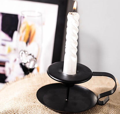 -キャンドル スティック スタンド ホルダー ブラック 燭台 ロウソク - mamahalo shop - ライト・キャンドル -  べビー服 - 子供服 - 男の子 - 女の子