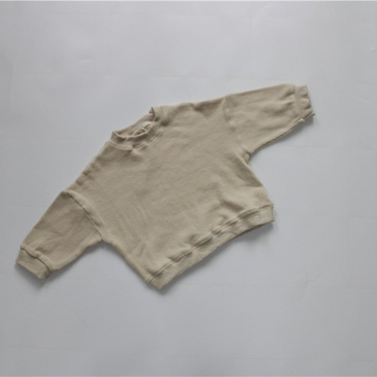 -キッズ ルーズ Tシャツ トップス - mamahalo shop - 長袖Tシャツ -  べビー服 - 子供服 - 男の子 - 女の子