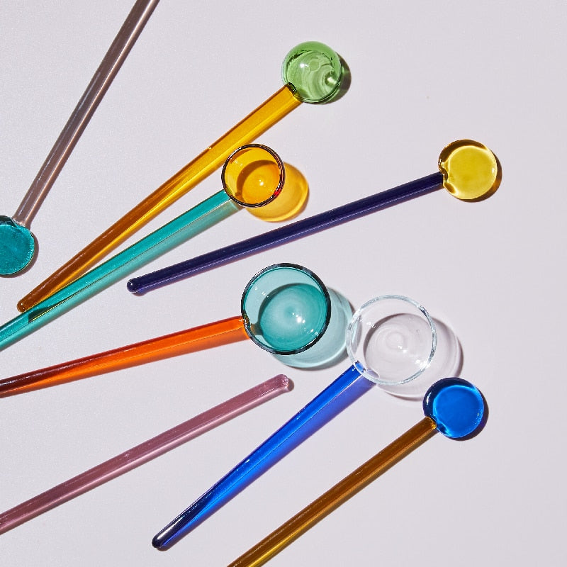 -# スプーン デザート ガラス コーヒー 攪拌 マドラー カトラリー【mh0002806】 - mamahalo shop - カトラリー -  べビー服 - 子供服 - 男の子 - 女の子