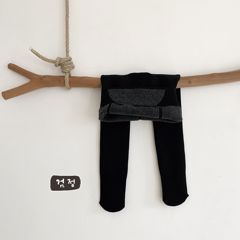 -キッズ ジュニア 裏起毛 厚手 レギンス タイツ - mamahalo shop - レギンスパンツ -  べビー服 - 子供服 - 男の子 - 女の子