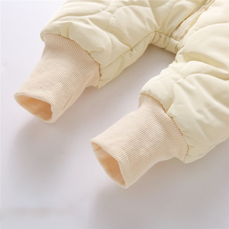 -☺︎ ベビー くま耳 フーディ アウター ジャプスーツ - mamahalo shop - アウタージャンプスーツ -  べビー服 - 子供服 - 男の子 - 女の子