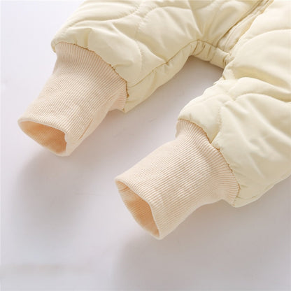 -☺︎ ベビー くま耳 フーディ アウター ジャプスーツ - mamahalo shop - アウタージャンプスーツ -  べビー服 - 子供服 - 男の子 - 女の子