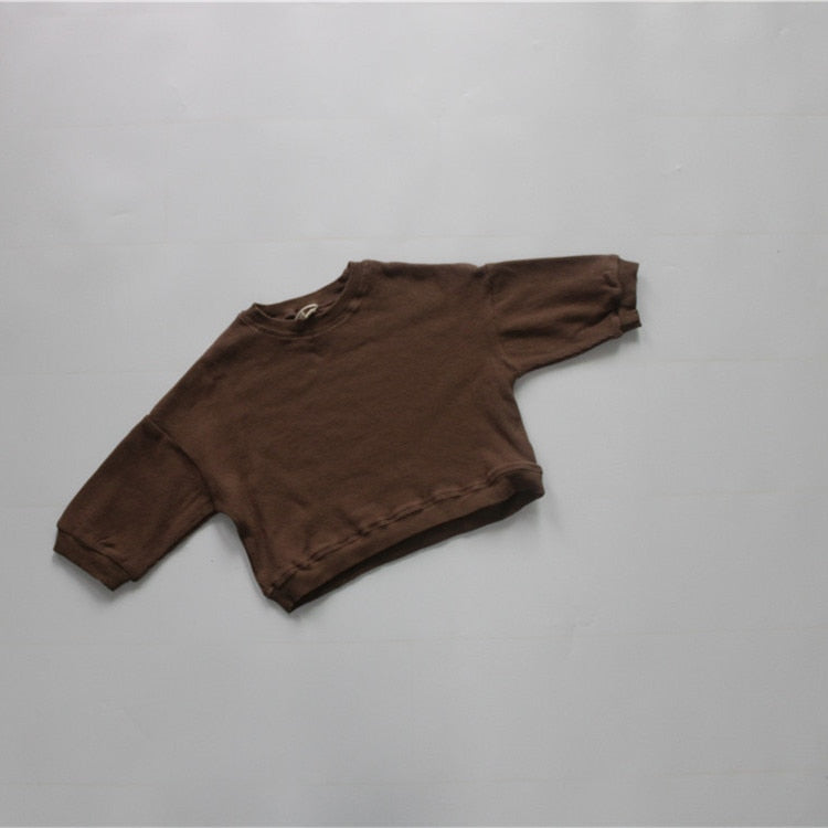 -キッズ ルーズ Tシャツ トップス - mamahalo shop - 長袖Tシャツ -  べビー服 - 子供服 - 男の子 - 女の子