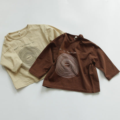 -キッズ HAPPY 長袖 Tシャツ ロンT - mamahalo shop - 長袖Tシャツ -  べビー服 - 子供服 - 男の子 - 女の子