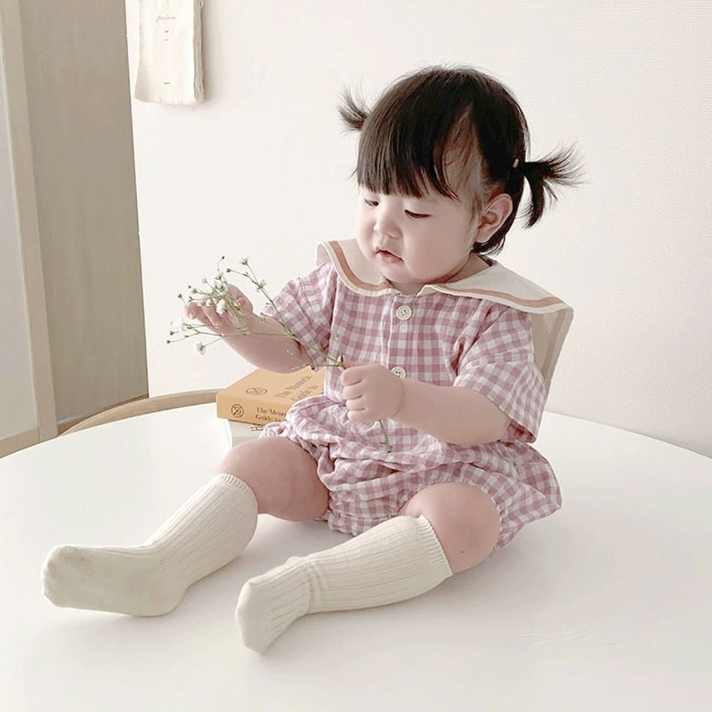 -# ベビー セーラーカラーTシャツ + ブルマ セットアップ【mh0000040】 - mamahalo shop - 半袖セットアップ -  べビー服 - 子供服 - 男の子 - 女の子