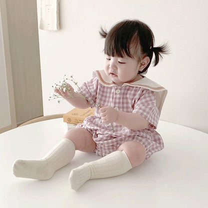 -# ベビー セーラーカラーTシャツ + ブルマ セットアップ【mh0000040】 - mamahalo shop - 半袖セットアップ -  べビー服 - 子供服 - 男の子 - 女の子