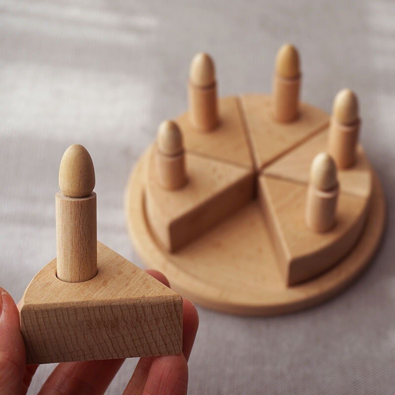 ウッドトイ 木製 おもちゃ 誕生日 ケーキ ベビー ブロック おままごと - mamahalo shop - Toy (おもちゃ・木製玩具）etc. - ベビー服 - 子供服 - 男の子 - 女の子