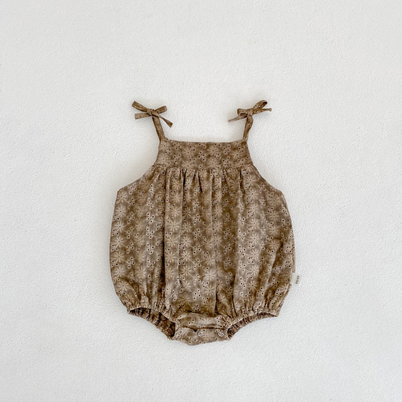 -☺︎ ベビー ボタニカル キャミソール ロンパース - mamahalo shop - ノースリーブロンパース -  べビー服 - 子供服 - 男の子 - 女の子