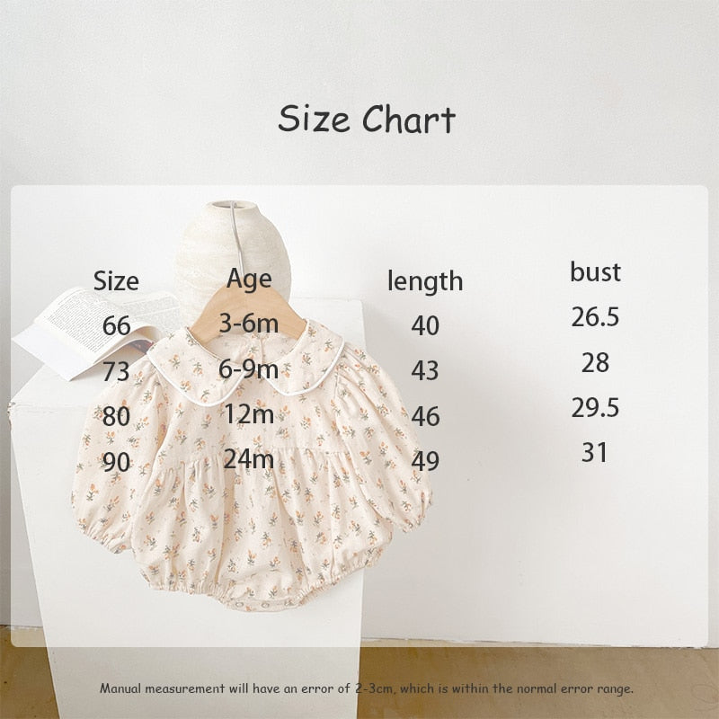 -ベビー フラワー 長袖 ロンパース【mh0001473】 - mamahalo shop - 長袖ロンパース -  べビー服 - 子供服 - 男の子 - 女の子