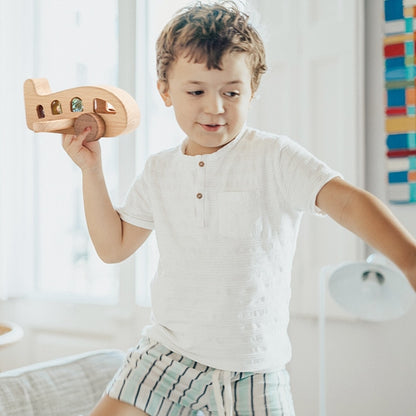 -ウッドトイ 木製 おもちゃ 赤ちゃん 模型 飛行機  装飾 - mamahalo shop - Toy (おもちゃ・木製玩具）etc. -  べビー服 - 子供服 - 男の子 - 女の子