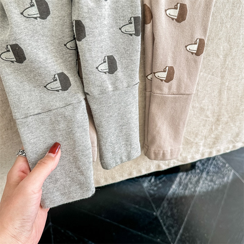 -キッズ 犬 いぬ DOG プリント レギンス パンツ - mamahalo shop - レギンスパンツ -  べビー服 - 子供服 - 男の子 - 女の子