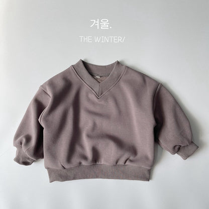 -キッズ 裏フリース スウェット Vネック トレーナー パンツ【mh0001056】 - mamahalo shop - トレーナー・フーディ -  べビー服 - 子供服 - 男の子 - 女の子