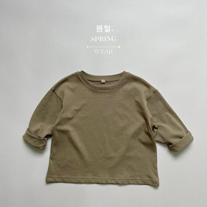 -キッズ シンプル ベーシック 長袖 Tシャツ トップス【mh0001232】 - mamahalo shop - 長袖Tシャツ -  べビー服 - 子供服 - 男の子 - 女の子