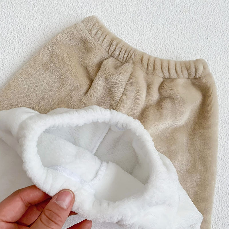 -☺︎ ベビー 長袖 パジャマ セット フリース レース フリル トップス パンツベビー 長袖 パジャマ セット フリース レース フリル トップス パンツ - mamahalo shop - 長袖パジャマ -  べビー服 - 子供服 - 男の子 - 女の子