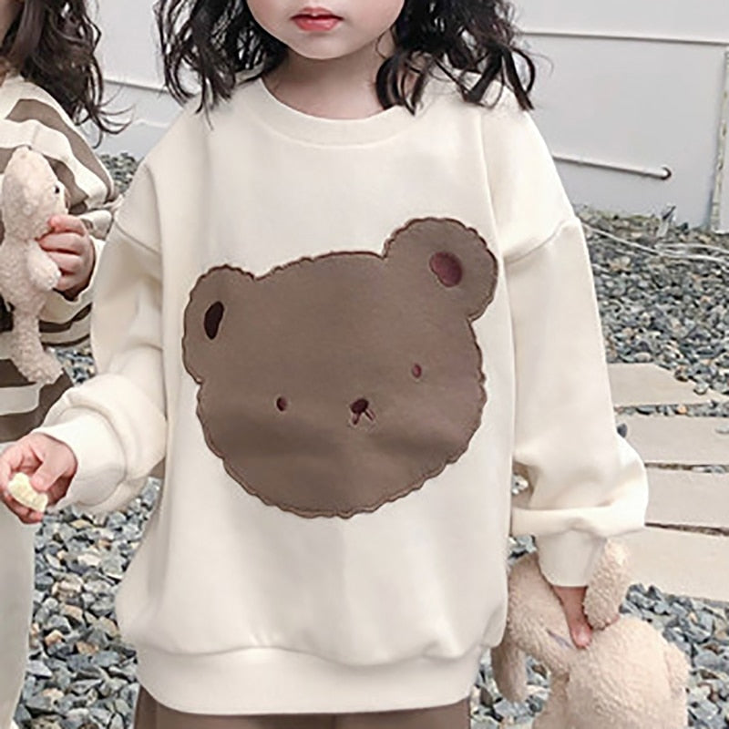 -キッズ くま ベア ボーダー 無地 トップス パンツ - mamahalo shop - ロングパンツ・スウェットパンツ -  べビー服 - 子供服 - 男の子 - 女の子