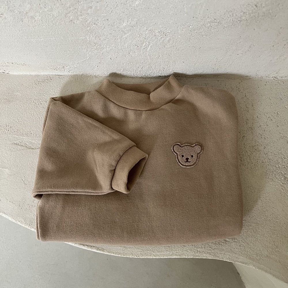 -☺︎ ベビー くま ベア 裏フリース 厚手 スウェット トレーナー - mamahalo shop - トレーナー・フーディ -  べビー服 - 子供服 - 男の子 - 女の子