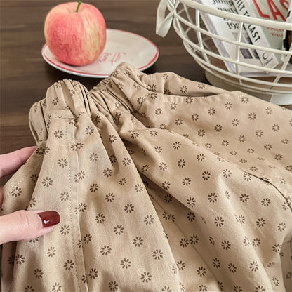 -キッズ フラワー ルーズ ワイド パンツ - mamahalo shop - ロングパンツ・スウェットパンツ -  べビー服 - 子供服 - 男の子 - 女の子